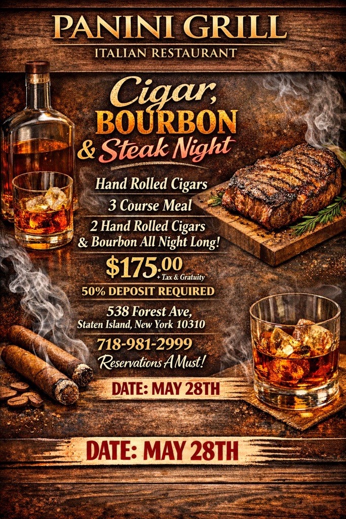 cigar bourbon steak night panini grill 2026