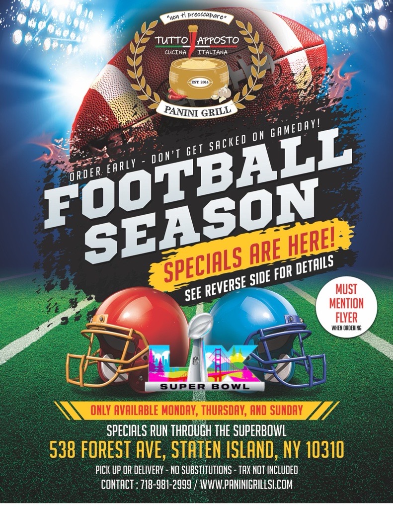 Football Season Special - Panini Grill 2026