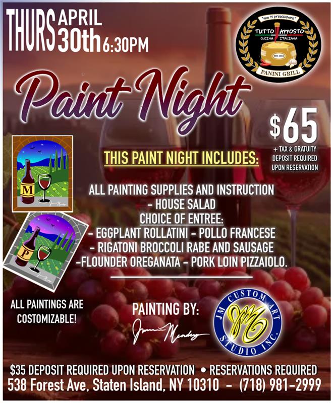 Paint Night 2026 - Panini Grill