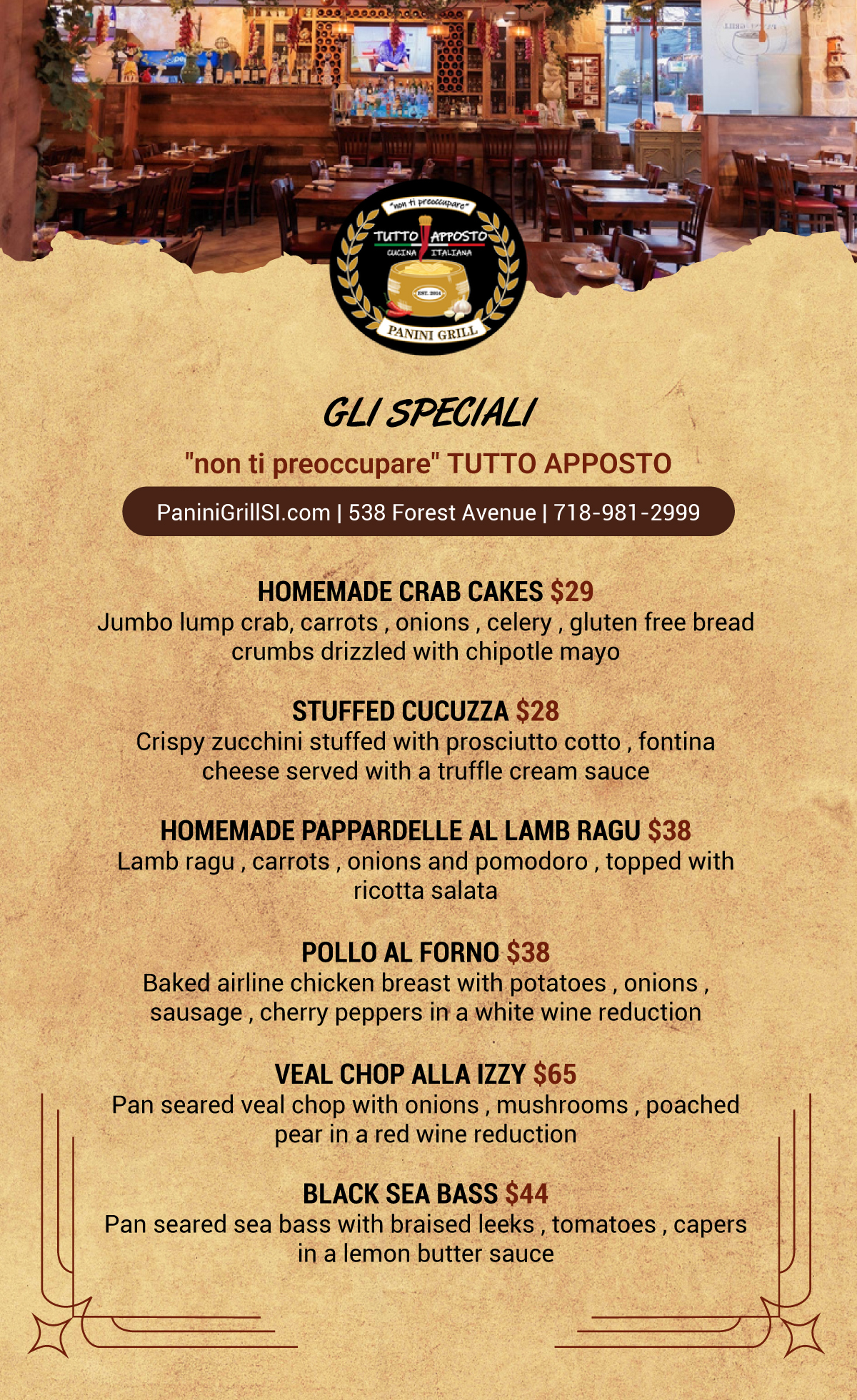 Weekly Special of panini grill