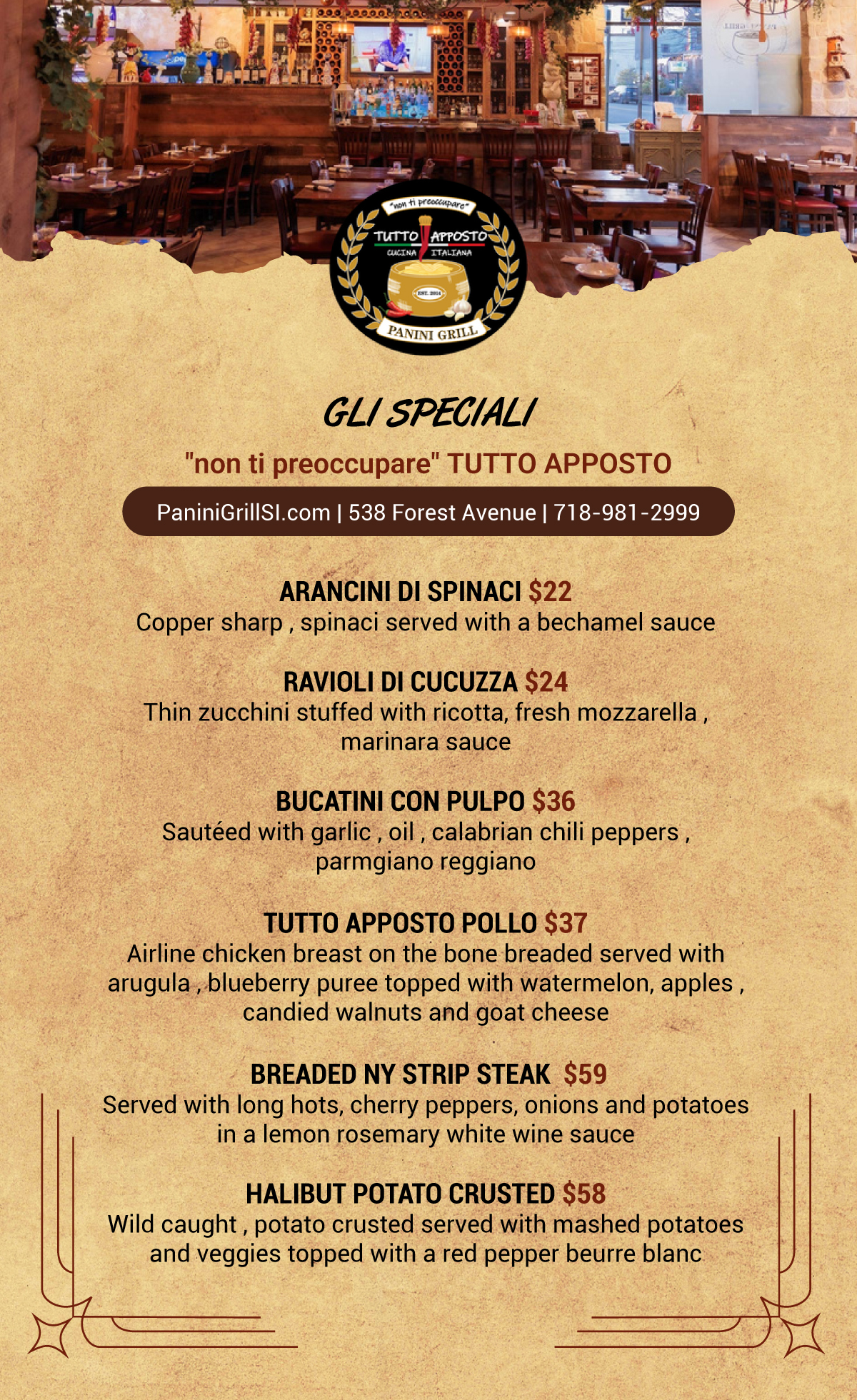 Weekly Special of panini grill