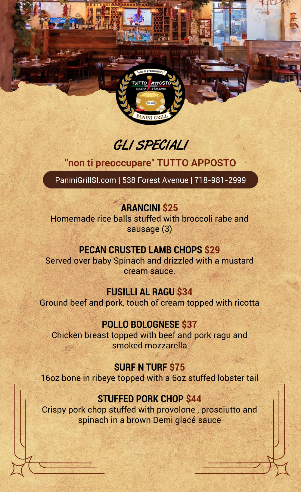 Weekly Special of panini grill